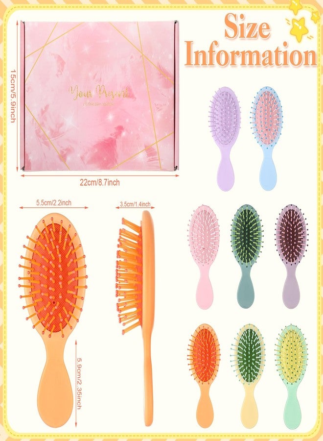 ProSuites 8 Pcs Mini Hair Brush for Girls,Colorful Small Hair Brush Pocket Travel Mini Hair Wet Brush Makeup Party Favors for Home,Bridesmaid,Birthday,Christmas - Image 2